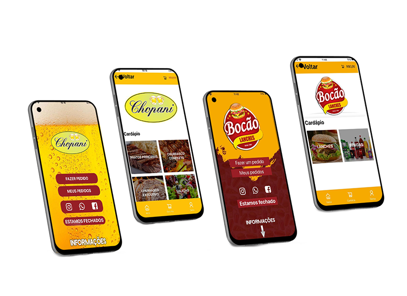 Aplicativos de delivery desenvolvidos pela WILCOMP