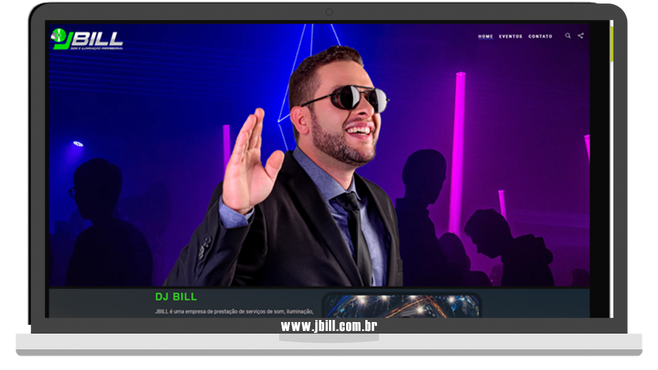 Site DJ Bill desenvolvido pela WILCOMP